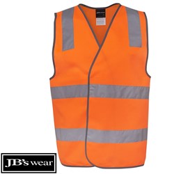 SAFETY VEST D/N RED/ORANGE XL