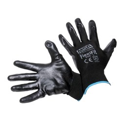 MSA GLOVES FLEXI-FIT BLACK LGE