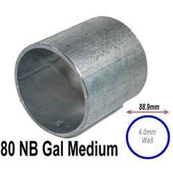 PIPE 80NB MEDIUM WALL GAL