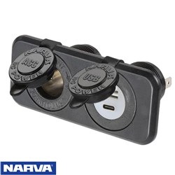NARVA HEAVY DUTY TWIN SOCKET