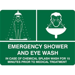 SIGN EMERGENCY SHOWER EYEWASH'