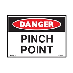 SIGN 'DANGER PINCH POINT'