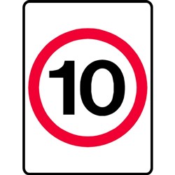SIGN 'SPEED LIMIT 10KPH'