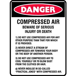 SIGN 'DANGER COMPRESSED AIR'