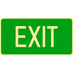 SIGN 'EXIT' WHITE ON GREEN