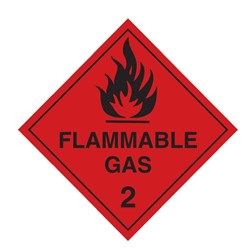 SIGN 'FLAMMABLE GAS 2' DIAMOND