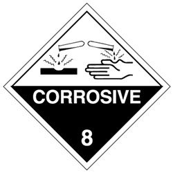 SIGN 'CORROSIVE 8' DIAMOND
