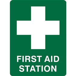 SIGN 'FIRST AID STATION'