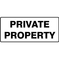 SIGN 'PRIVATE PROPERTY'