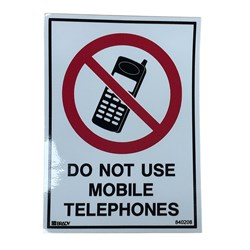 SIGN 'DO NOT USE MOBILE