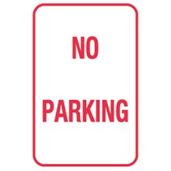 SIGN 'NO PARKING'