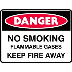 SIGN 'DANGER NO SMOKING'
