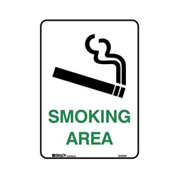 SIGN ' SMOKING AREA'