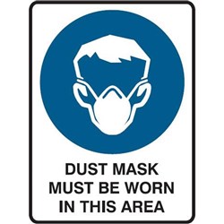 SIGN 'DUST MASK MUST BE WORN'