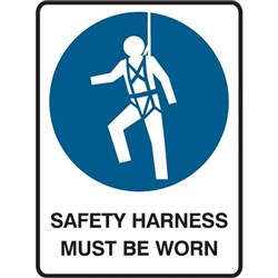 SIGN 'SAFETY HARNESS WORN'