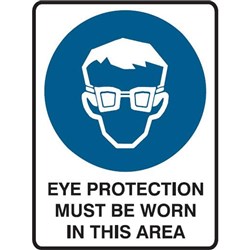 SIGN 'EYE PROTECTION WORN'