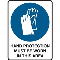 SIGN 'HAND PROTECTION'