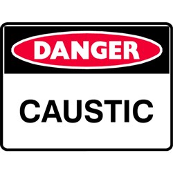SIGN 'DANGER CAUSTIC'