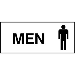 SIGN 'MEN' RESTROOM