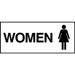 SIGN 'WOMEN' RESTROOM