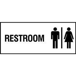 SIGN 'RESTROOM'