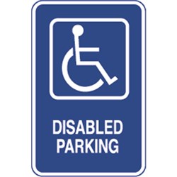 SIGN 'DISABLED PARKING'