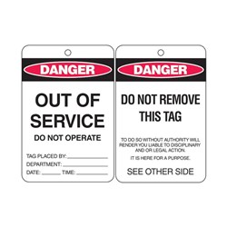 'OUT OF SERVICE' PACK 10