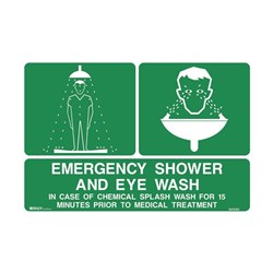 SIGN 'EMERGENCY SHOWER & EYE
