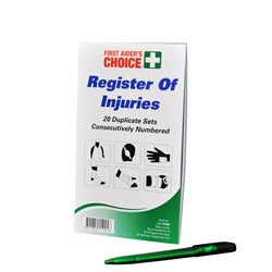 REGISTER OF INJURIES BOOK