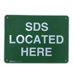SIGN 'SDS LOCATED HERE'