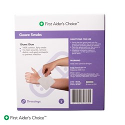 WHITE GAUZE SWABS 10CM X 10CM