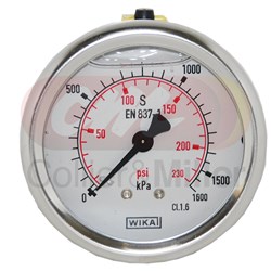 PRESSURE GAUGE 230PSI 63MM