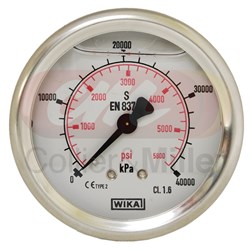 PRESSURE GAUGE 6000PSI 63MM