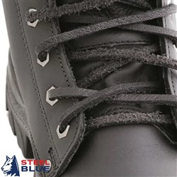STEEL BLUE LEATHER LACES 150CM