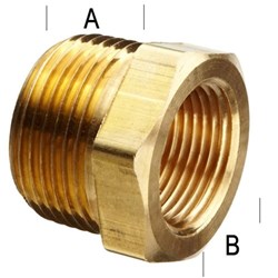 BRASS ADAPTOR M22X1.5-M X M12X