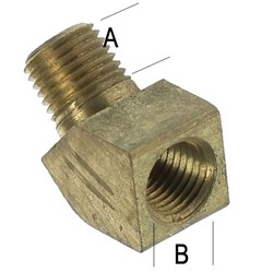 BRASS BSPT ELBOW 45 M/F