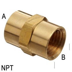 BRASS NPT HEX SOCKET F/F