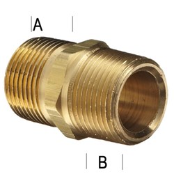 BRASS BSPT NIPPLE M/M