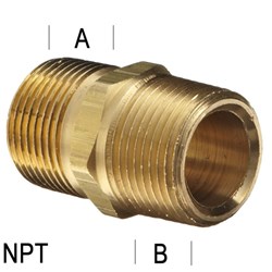 BRASS NPT NIPPLE M/M