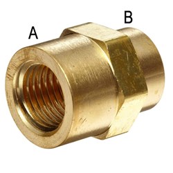 BRASS BSPT REDUCING SOCKET F/F