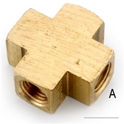BRASS BSPT CROSS F/F/F/F