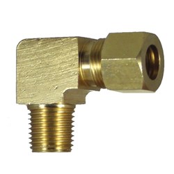 BRASS COMPRESSION ELBOW 90 M