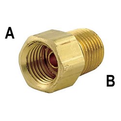 BRASS INV. FLARE ADAPTOR F/M