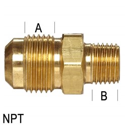 BRASS SAE/NPT NIPPLE