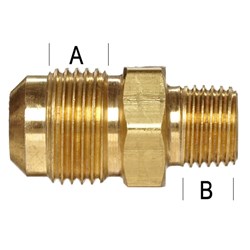 BRASS SAE/BSP NIPPLE M/M