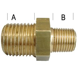 BRASS BSPT REDUCING NIPPLE M/M