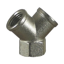 BRASS BSPT Y-PIECE F/F/F