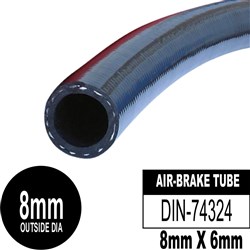AIR BRAKE TUBE BLACK 8MM