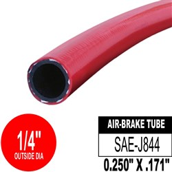 AIR BRAKE TUBE J844 RED 1/4