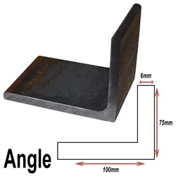 BLACK ANGLE 100MMX75MMX6MM